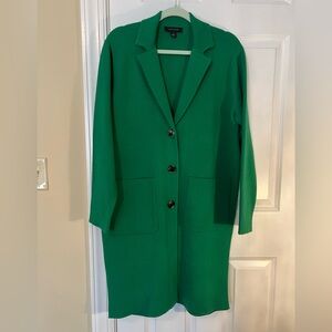 Ann Taylor long coat/cardigan. Kelly green. Size Medium.